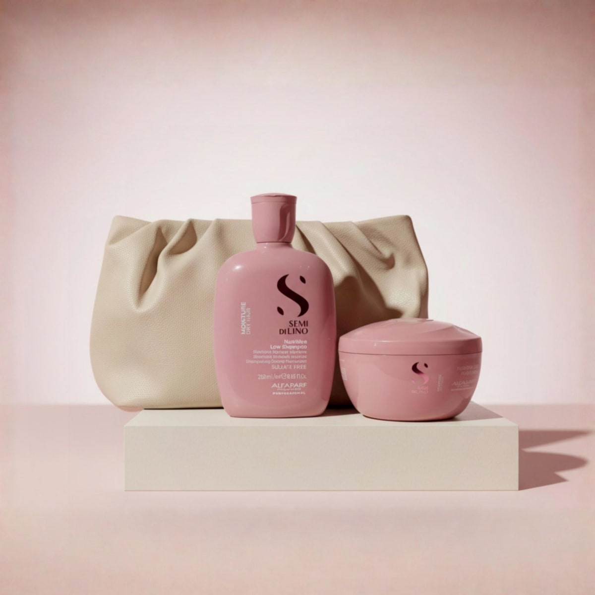 Alfaparf Semi Di Lino Moisture Pack Shampoo 250 ml + Mascarilla 200 ml Cabello Seco4
