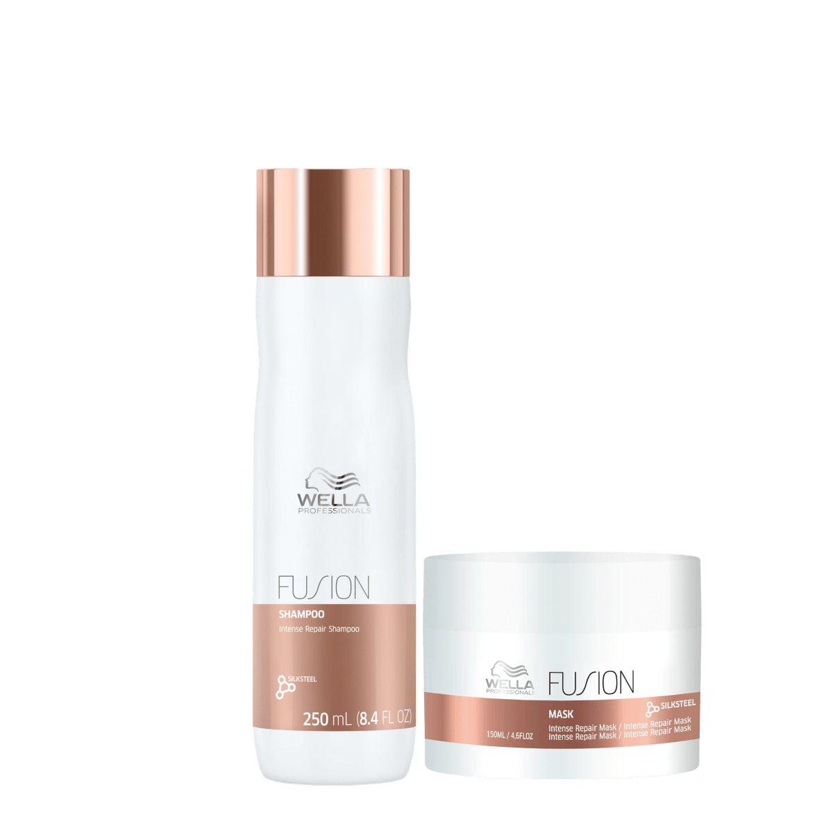 Wella Professionals Fusion Dúo Shampoo 250 ml + Mascarilla 150 ml Reparador1