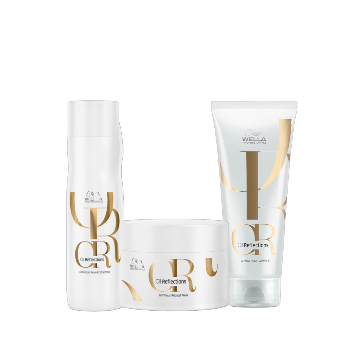 Wella Professionals Oil Reflections Pack Shampoo + Acondicionador + Mascarilla Brillo1