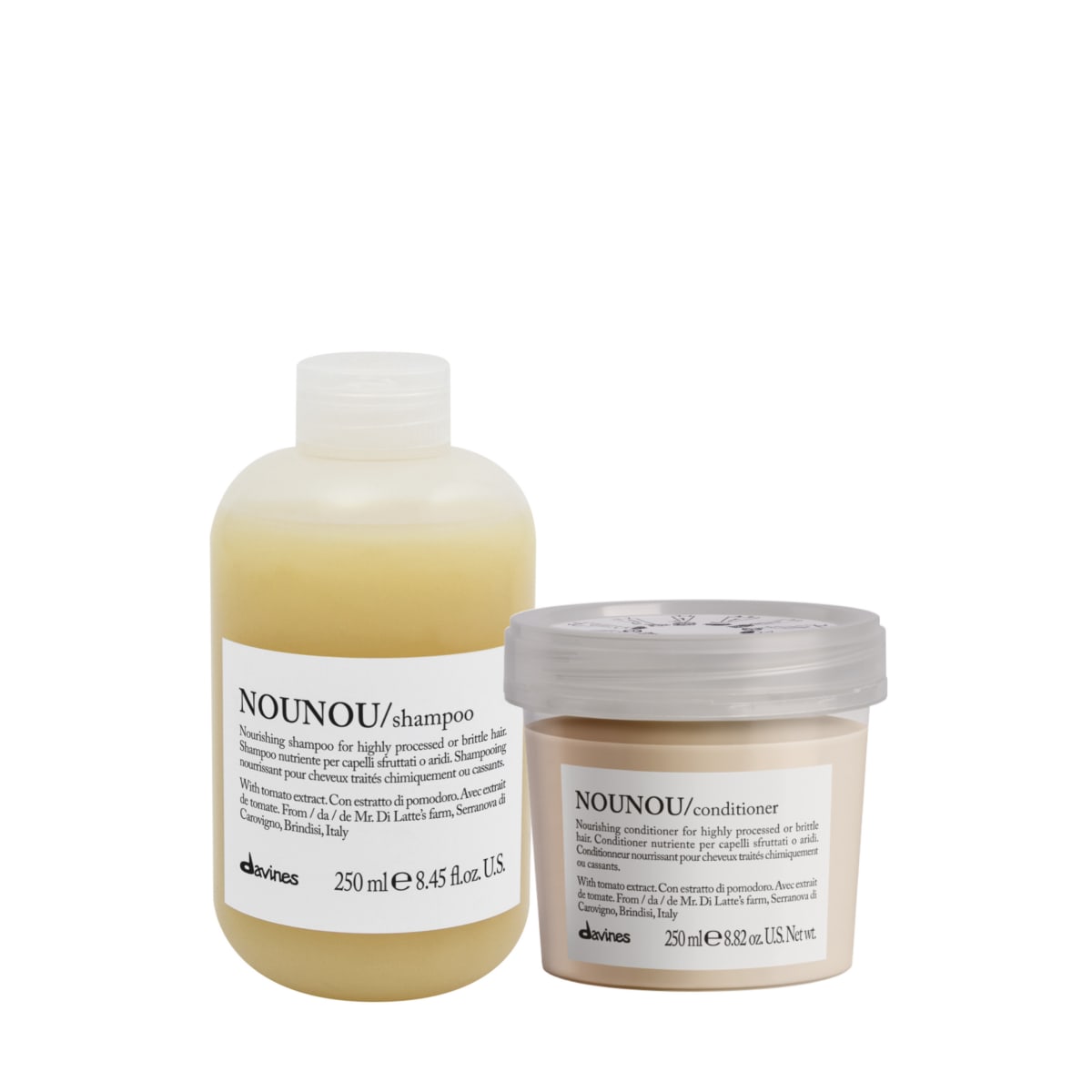 Davines Nounou Dúo Shampoo 250 ml + Acondicionador 250 ml Cabello Dañado1