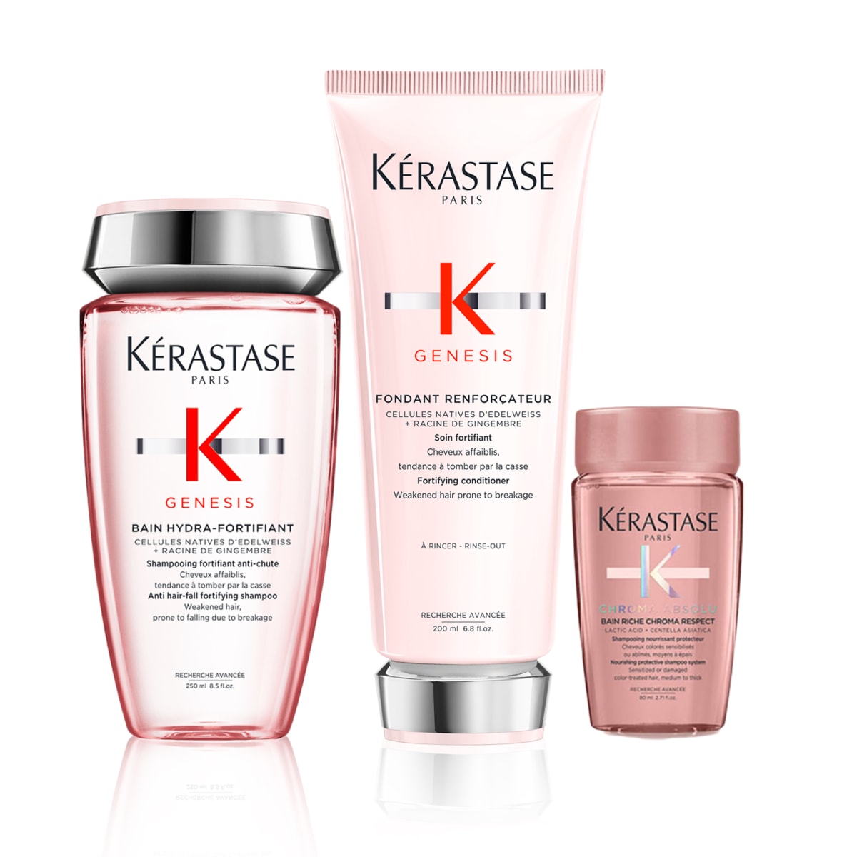 Kerastase Genesis pack anticaída shampoo 250 ml + acondicionador 200 ml + mini talla1