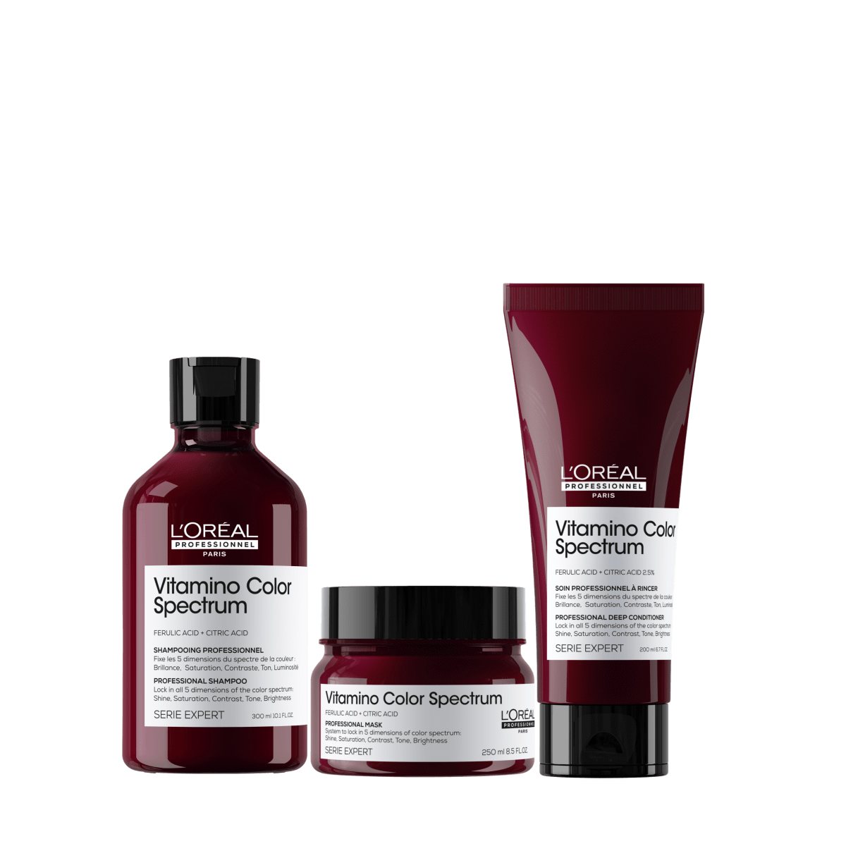 Loreal Vitamino color spectrum Pack shampoo+ Acondicionador+ Mascarilla1