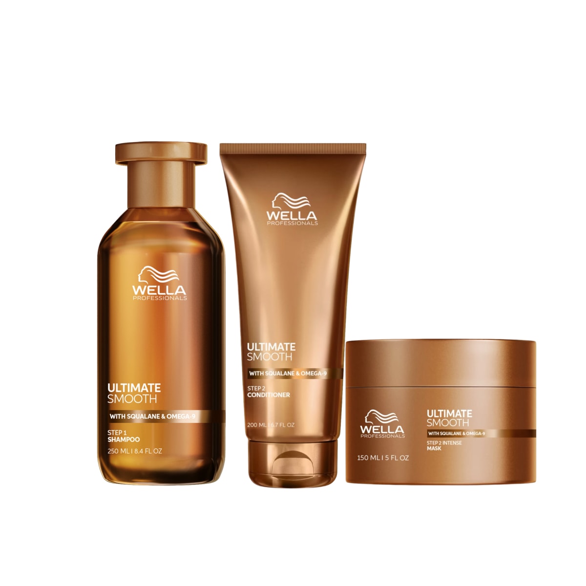 Pack WELLA Ultimate Smooth Shampoo + Acondicionador + Mascarilla – Control de Frizz y Suavidad1