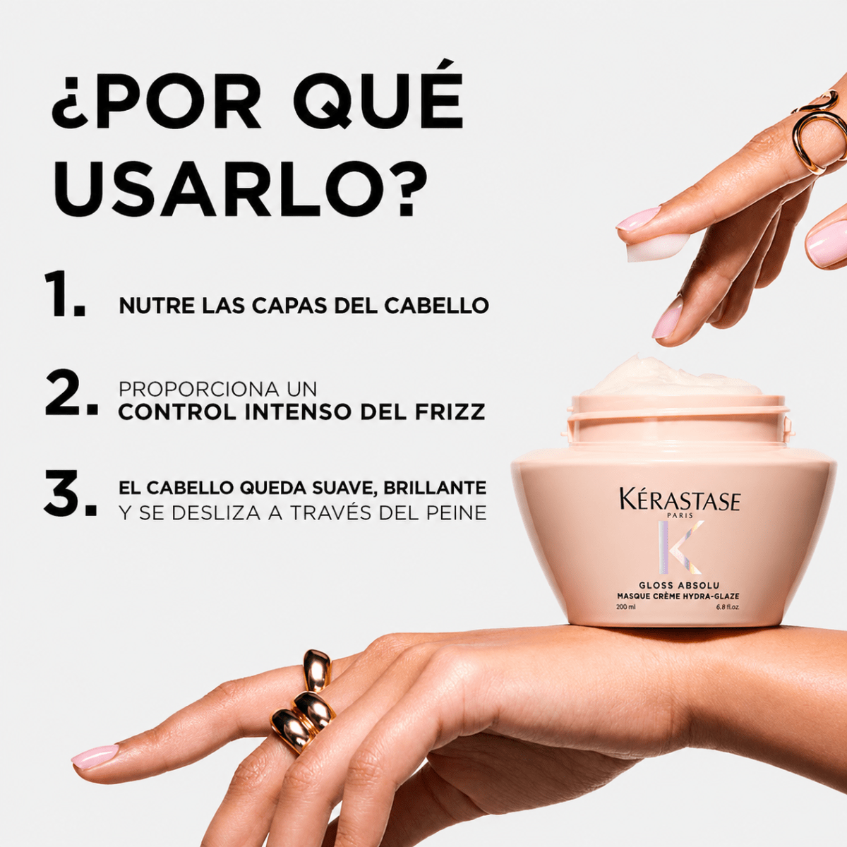 Kerastase Gloss Absolu Masque Creme Hydra-Glaze Mascarilla Capilar 200 ml3