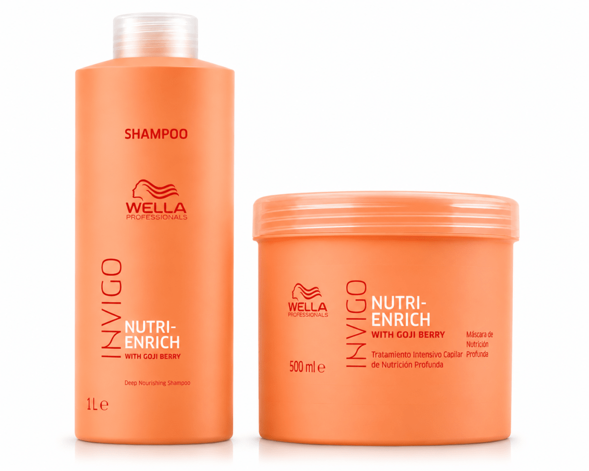 Wella Invigo Nutri-Enrich tratamiento nutrición profunda shampoo 1 L + mascarilla 500 ml1