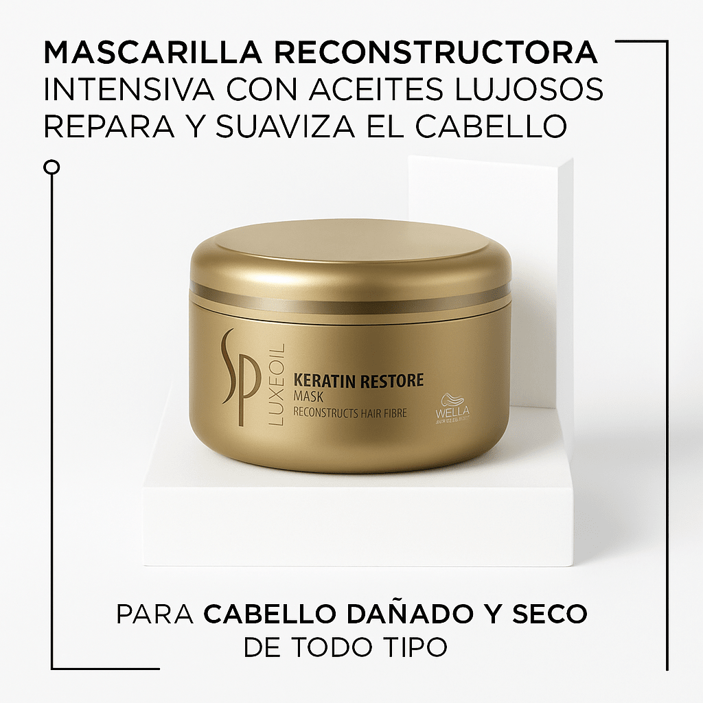 Wella SP Luxe Oil Keratin Restore Mask 150 ml – Mascarilla Reparadora con Queratina2