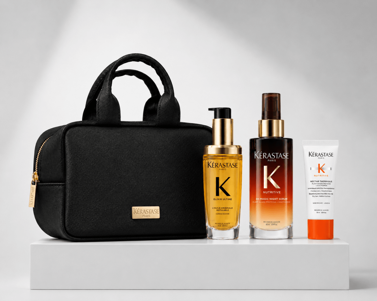 Kerastase Nutritive pack 8H night serum 90 ml + elixir ultime 75 ml + minitalla + bolso1