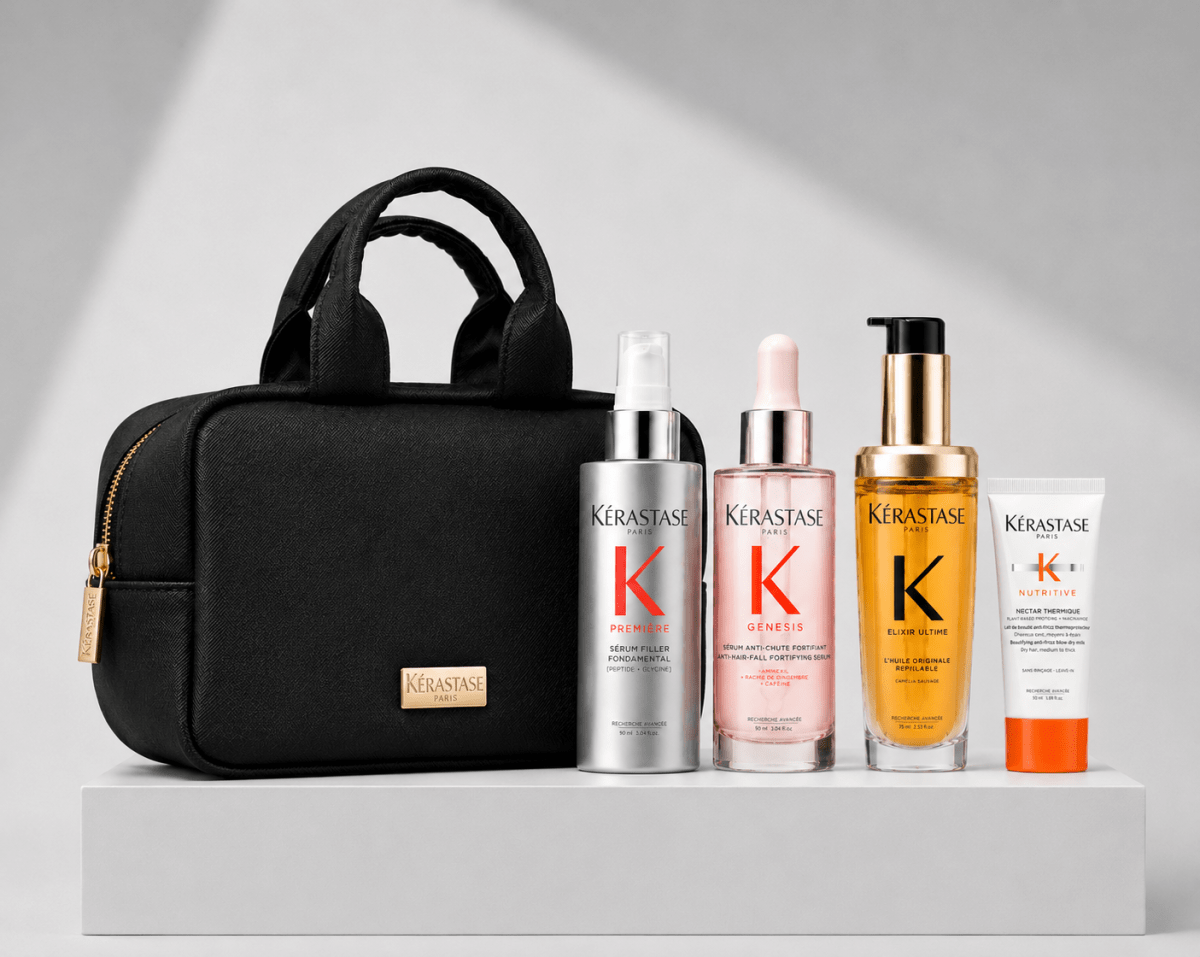 Kerastase Premiere pack serum fortifiant + serum filler 90 ml + elixir 75 ml + Mini talla + bolso1