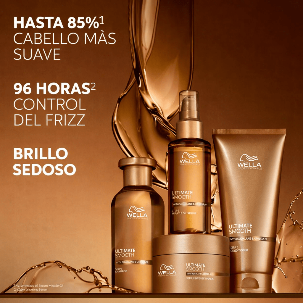 WELLA Ultimate Smooth Shampoo 250ml Control de Frizz y Nutrición Profunda8