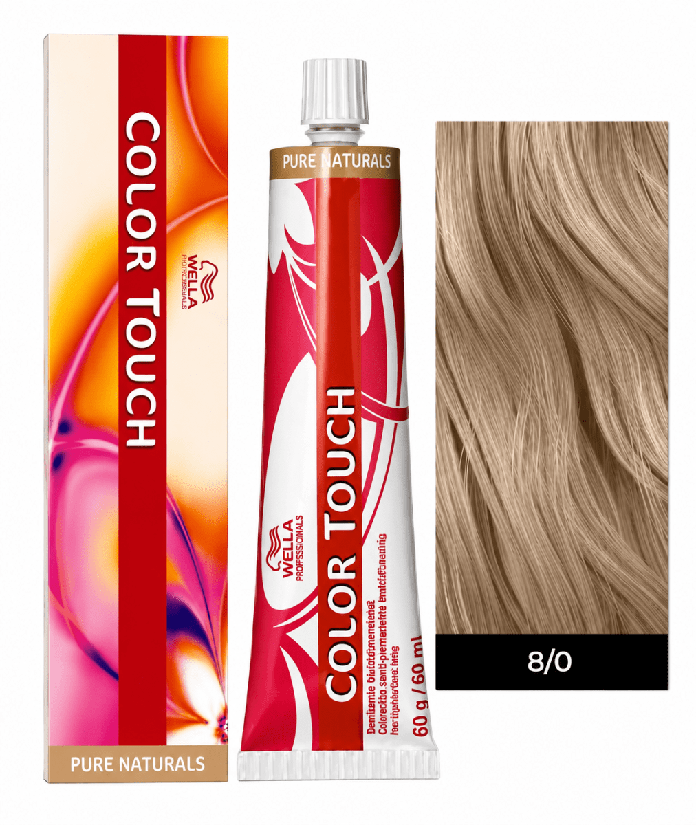 Wella Color Touch Pure Naturals 8/0 rubio claro natural tinte demi permanente 60 ml1