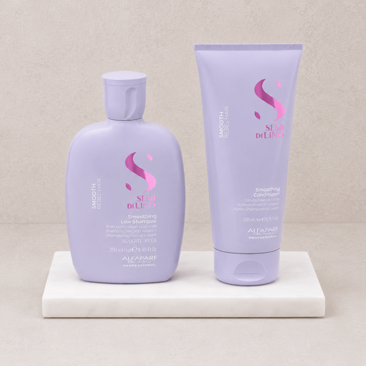 Pack Alfaparf Semi Di Lino Smooth Low Shampoo 250 ml + Smoothing Conditioner 200 ml3