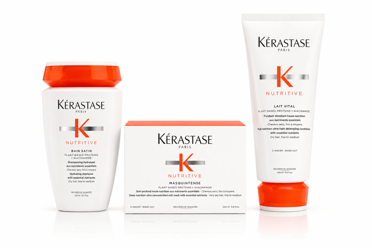 KERASTASE Nutritive pack nutrición profunda cabello seco shampoo 250 ml + mascarilla 200 ml + acondi1