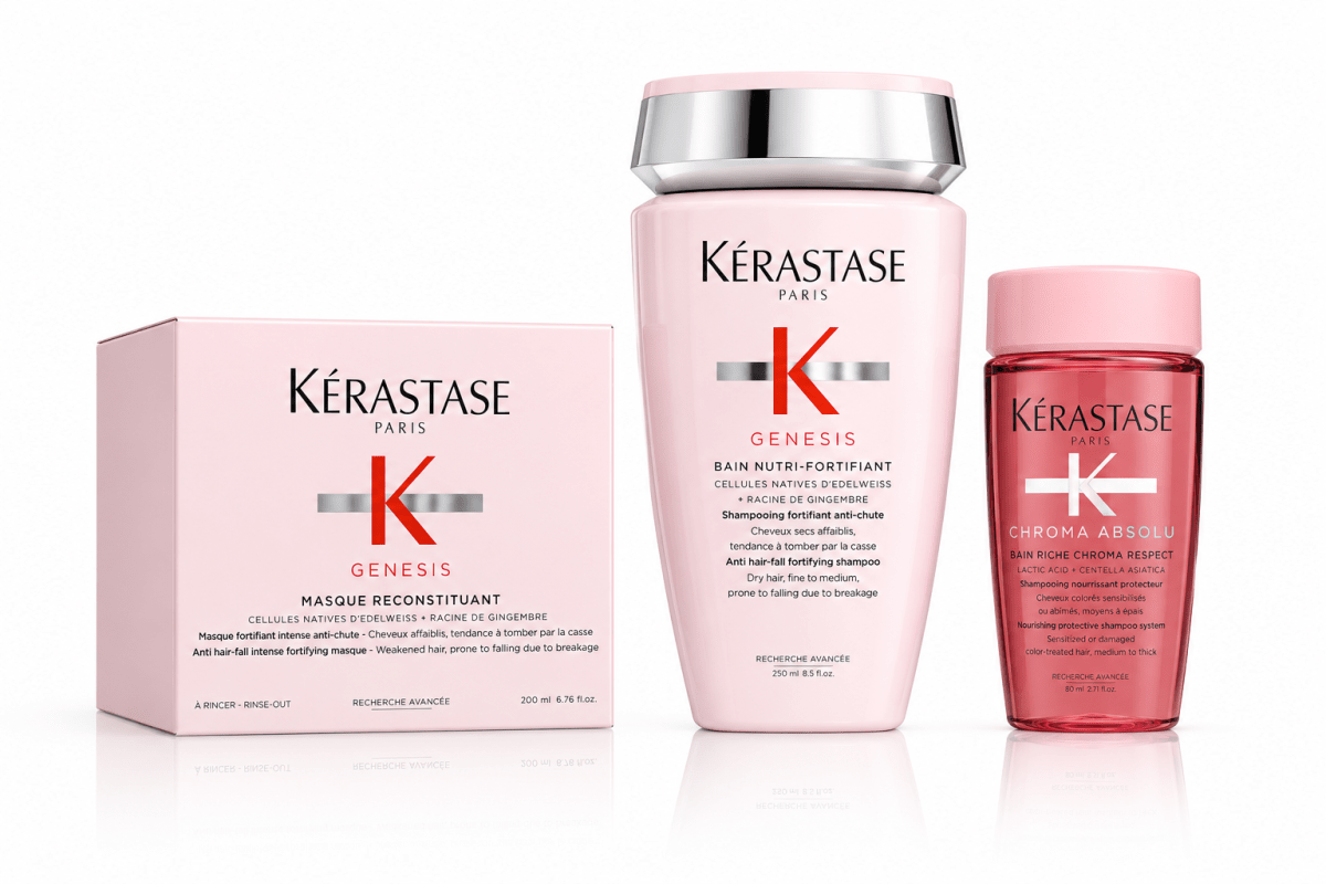 Kerastase Genesis pack anticaída shampoo 250 ml + mascarilla 200 ml + travel size1
