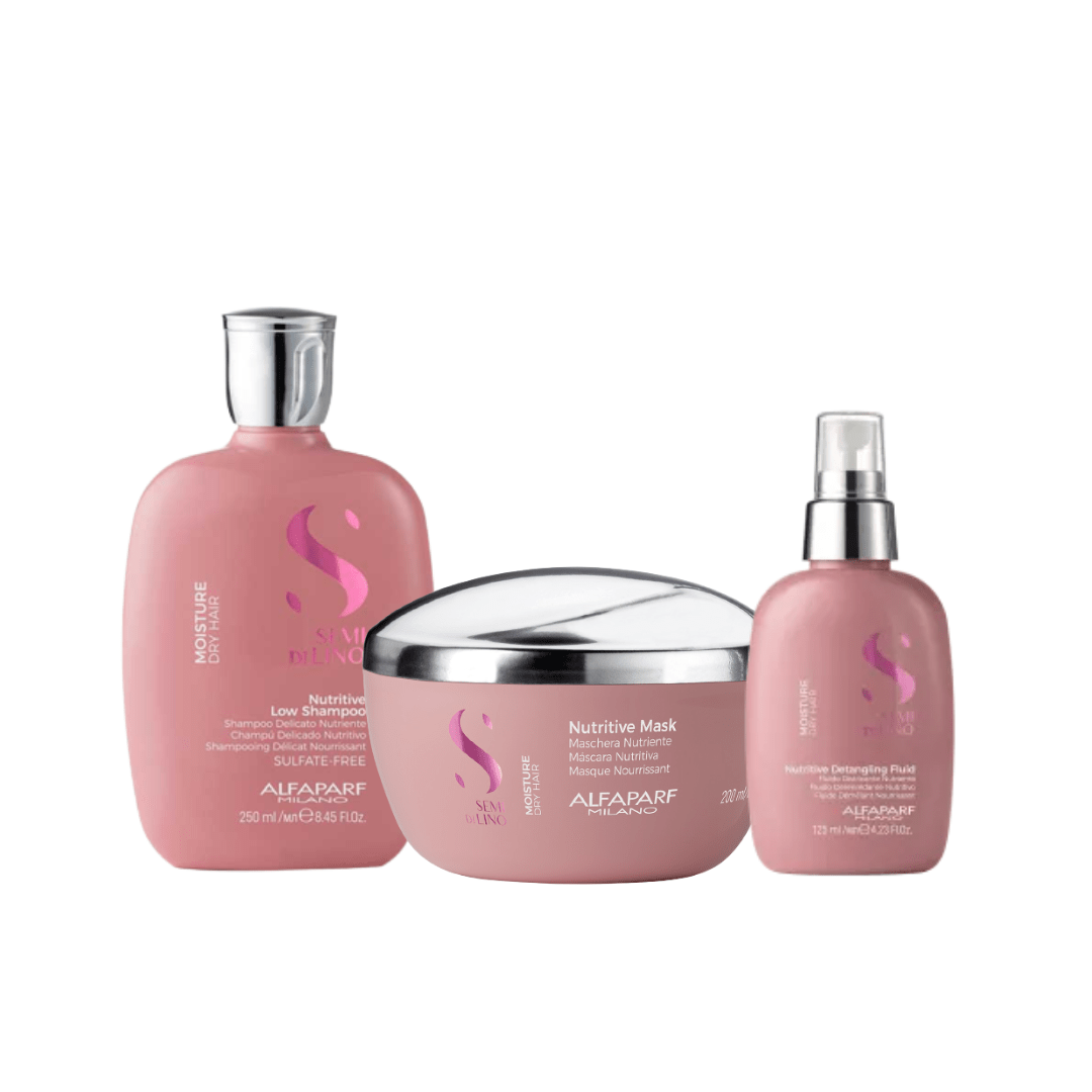 Alfaparf Milano Semi Di Lino Nutritive Pack Shampoo + Mascarilla Cabello Seco1