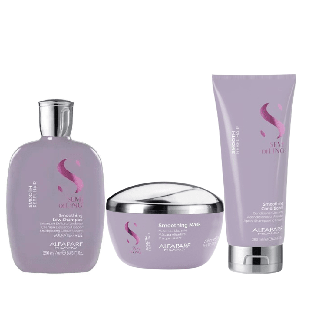 Alfaparf Smoothing Pack Shampoo 250ml+ Acondicionador 200ml+ Mascarilla 200ml1