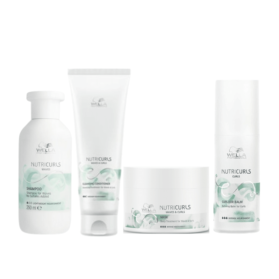 Wella Professionals Nutricurls Pack Completo Cabello Rizado Shampoo + Acondicionador + Mascarilla1