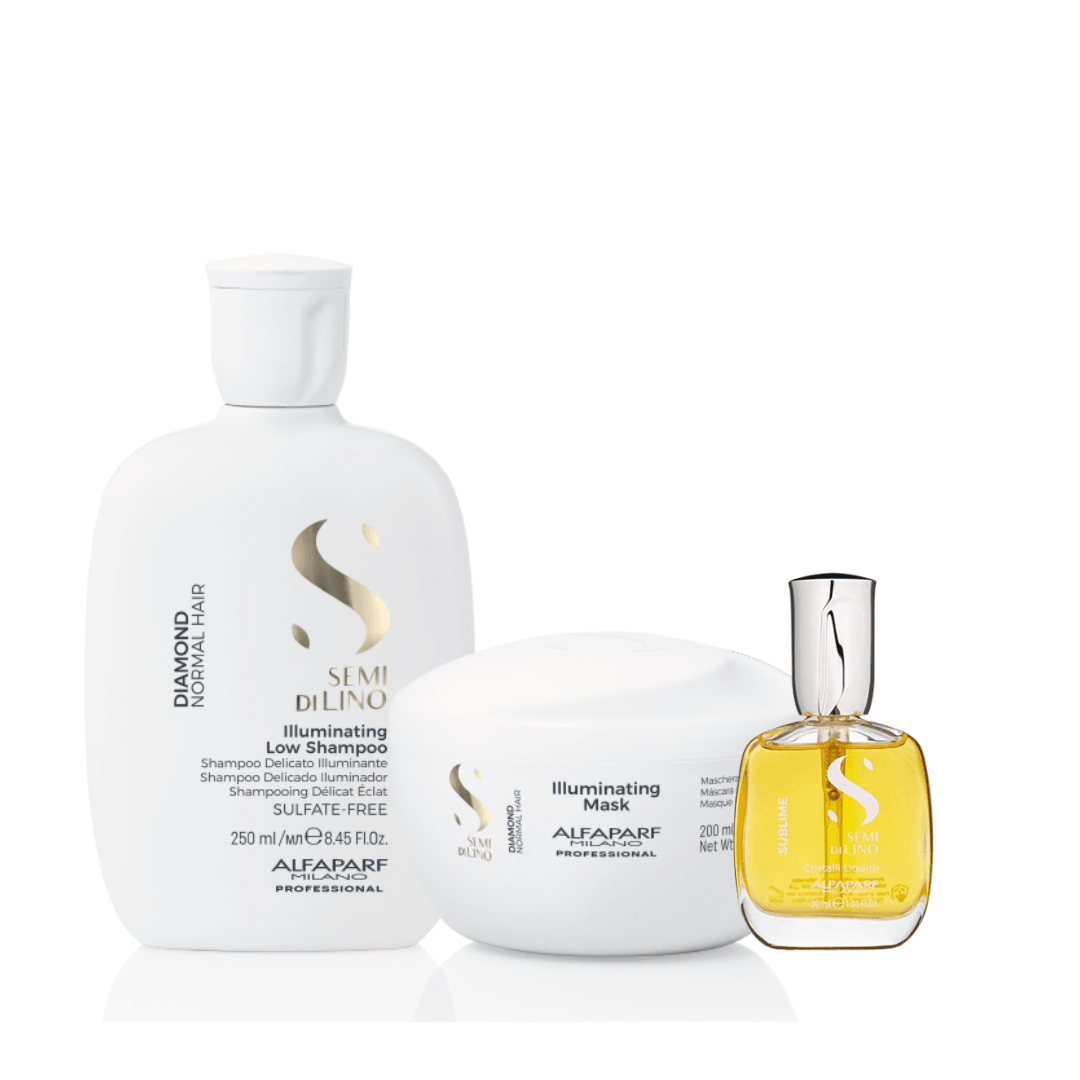 Alfaparf Milano Diamond Illuminating Pack Shampoo + Mascarilla Cabello Opaco1