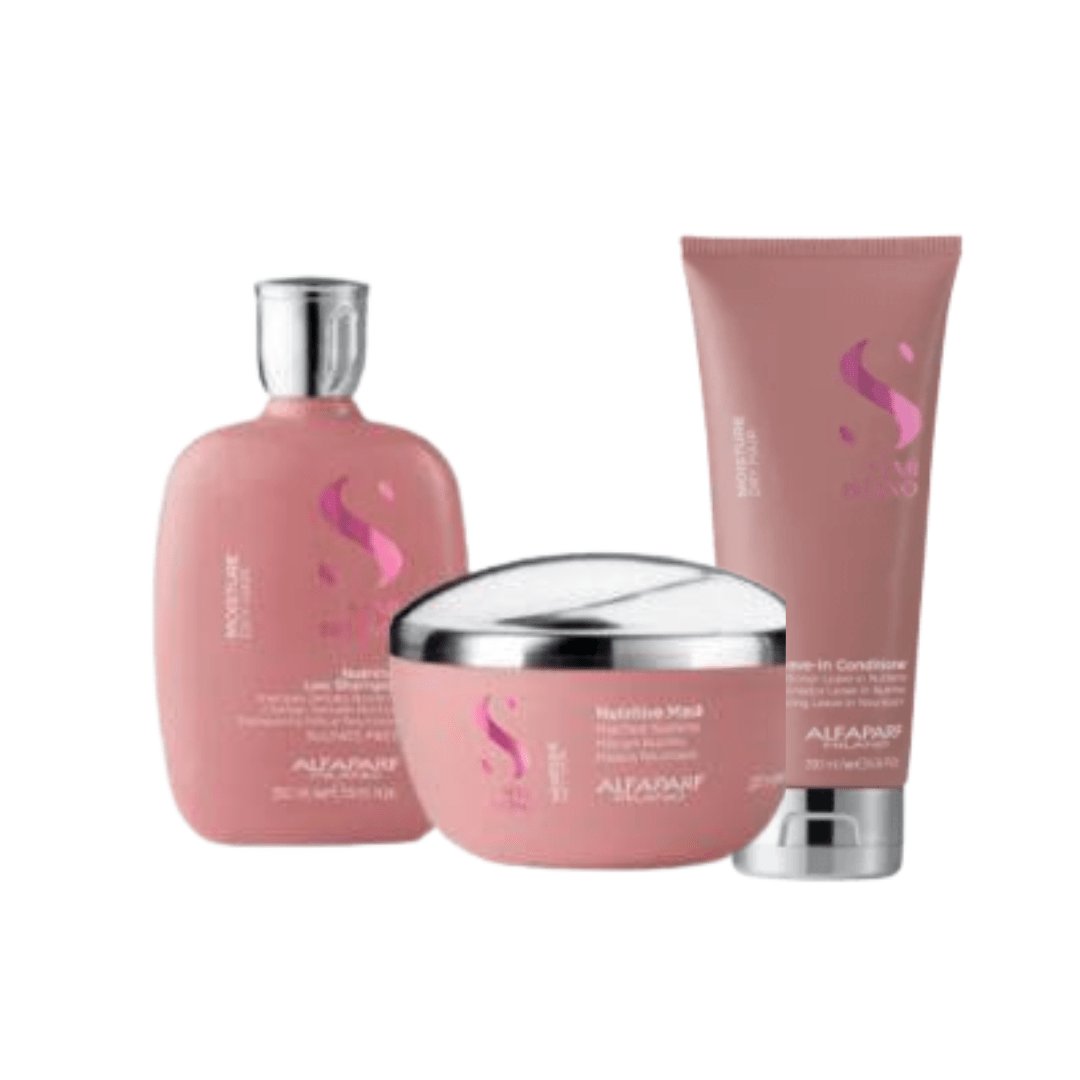 Alfaparf Milano Semi Di Lino Nutritive Pack Shampoo + Mascarilla + Sérum Cabello Seco1
