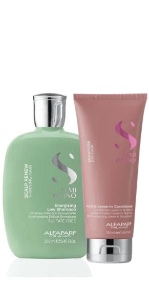Alfaparf Milano Semi Di Lino Energizing Pack Anticaída Shampoo + Gel Fortalecedor1