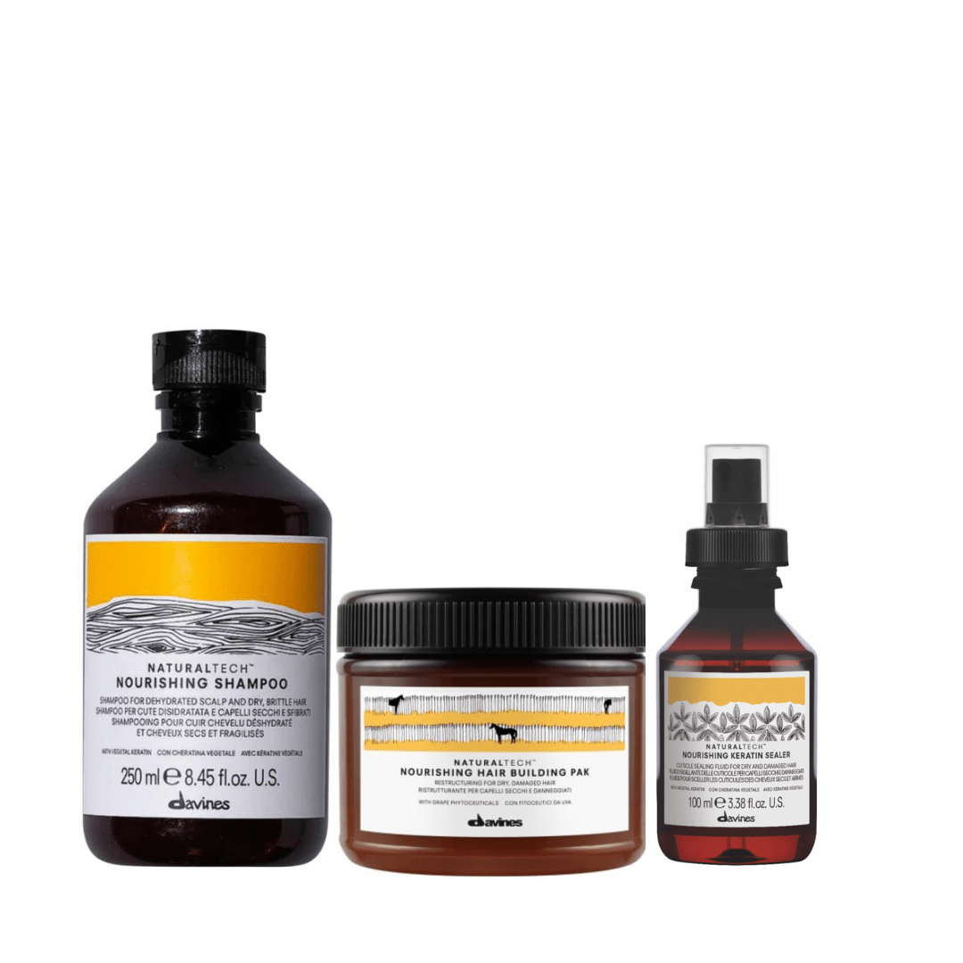 Davines Pack Nourishing Shampoo 250 ml + Hair Building Pak 250 ml + Keratin Sealer 100 ml1