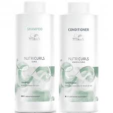 Wella Professionals Nutricurls Pack Shampoo 1000 ml + Acondicionador 1000 ml Cabello Rizado1