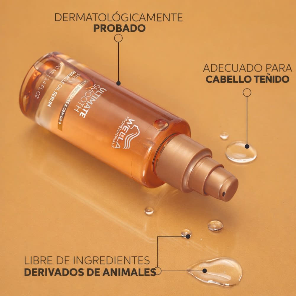 WELLA Ultimate Smooth Pack Antifrizz – Shampoo, Acondicionador, Mascarilla y Oil Serum4