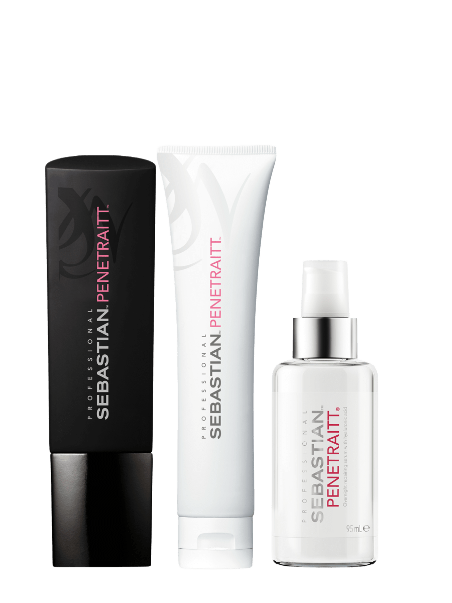 Sebastian Professional Penetraitt Pack Shampoo + Mascarilla + Sérum Nocturno Reparador1