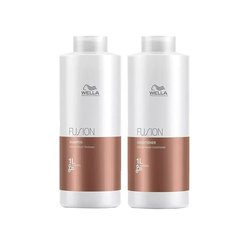 Wella Professionals Fusion Pack XL Shampoo 1000 ml + Acondicionador 1000 ml Reparación1