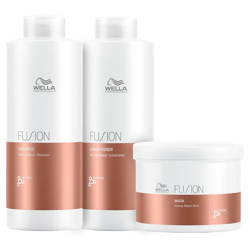Wella Professionals Fusion Pack XL Shampoo 1000 ml + Acondicionador 1000 ml + Mascarilla 500 ml1
