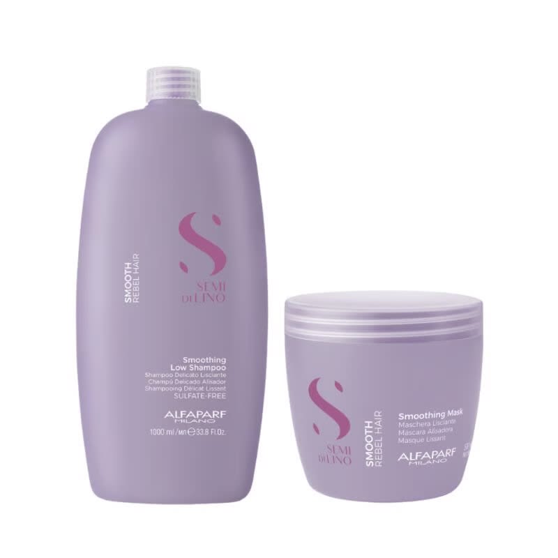 Alfaparf Milano Semi Di Lino Smoothing Pack XL Shampoo 1000 ml + Mascarilla 500 ml1