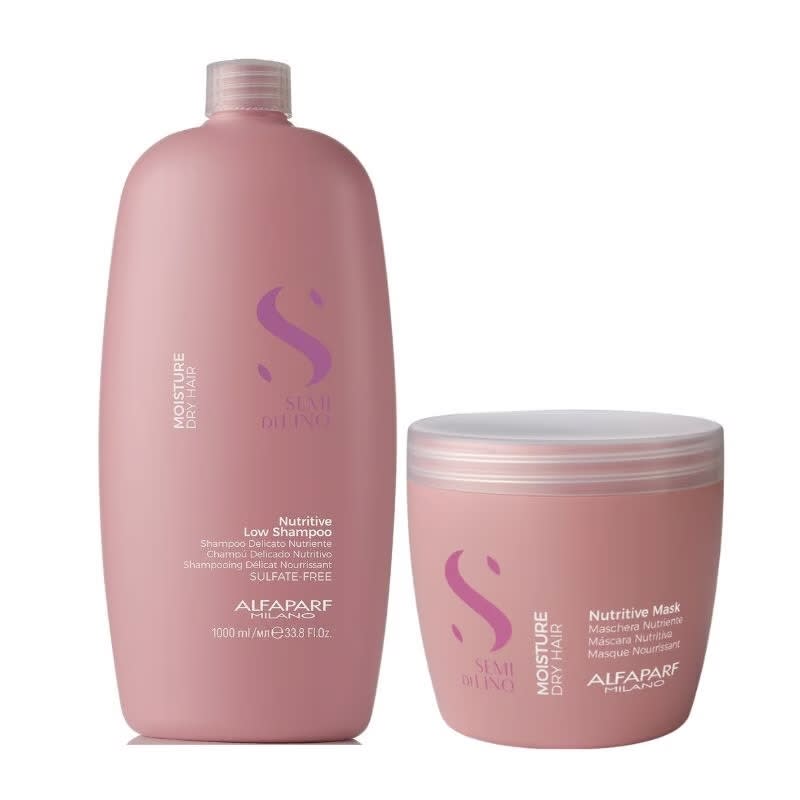 Alfaparf Milano Semi Di Lino Nutritive Pack XL Shampoo 1000 ml + Mascarilla 500 ml1