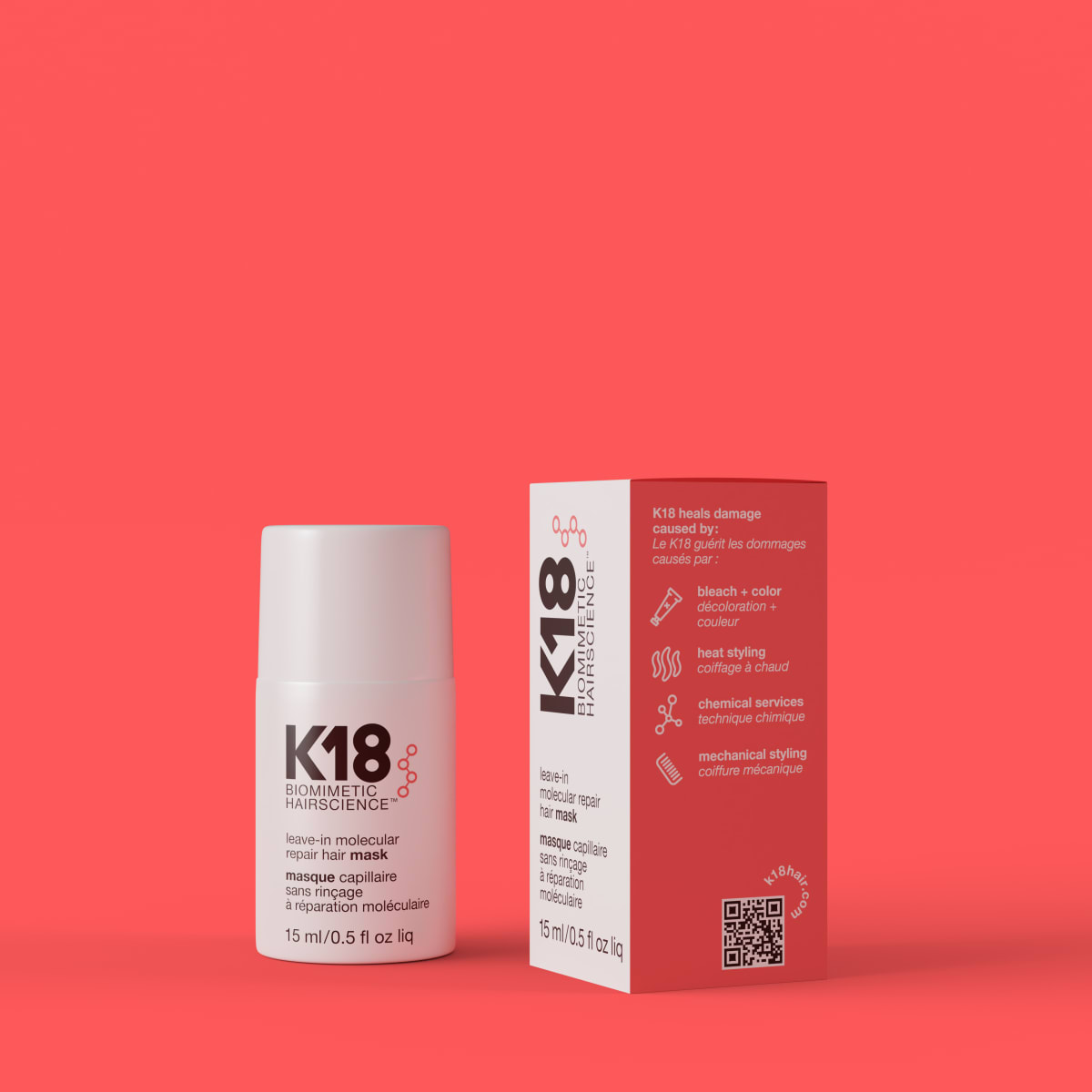 K18 Mascarilla Capilar Reparadora Molecular Sin Enjuague 15ml2