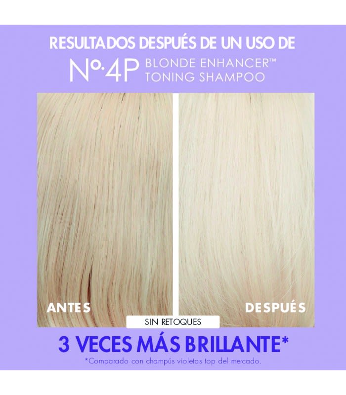 Olaplex No.4P Blonde Enhancer Toning Shampoo Neutralizador Cabello Rubio 250 ml3