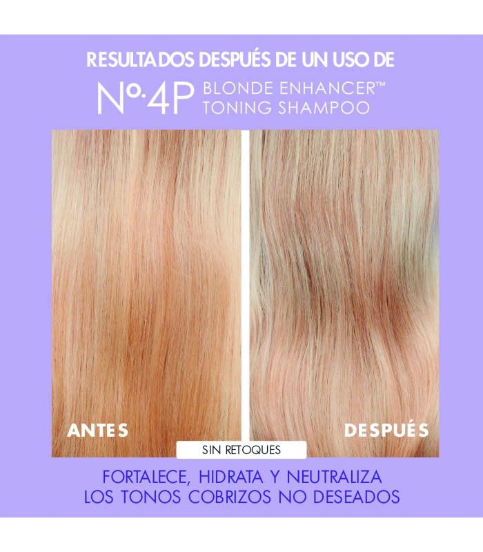 Olaplex No.4P Blonde Enhancer Toning Shampoo Neutralizador Cabello Rubio 250 ml4
