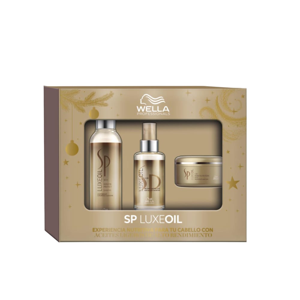 Wella Professionals SP Luxe Oil Pack Shampoo 200 ml + Mascarilla 150 ml + Elixir 100 ml2