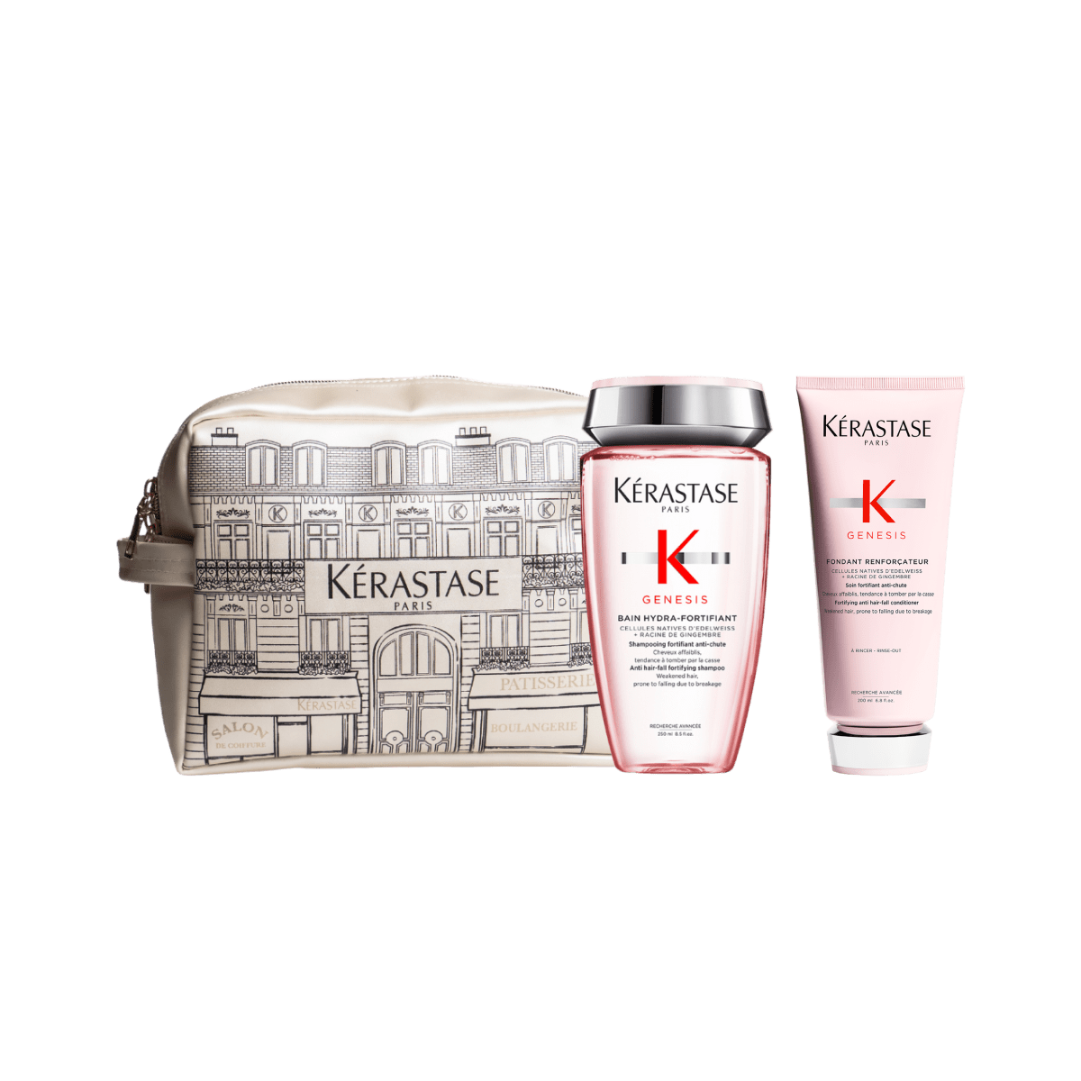 Pack Kerastase Genesis Control Caída – Shampoo + Acondicionador + Neceser1