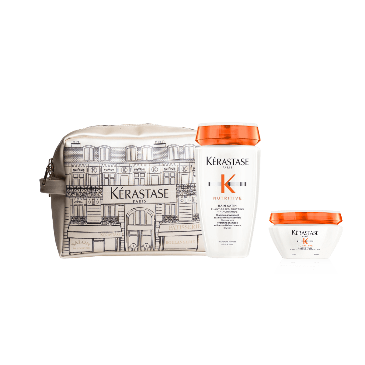 Pack Kerastase Nutritive Hidratación Profunda – Shampoo + Mascarilla + Neceser1