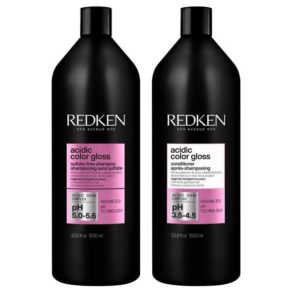 Redken Acidic Color Gloss DUO XL  Shampoo 1000ml+ Acondicionador 1000ml1