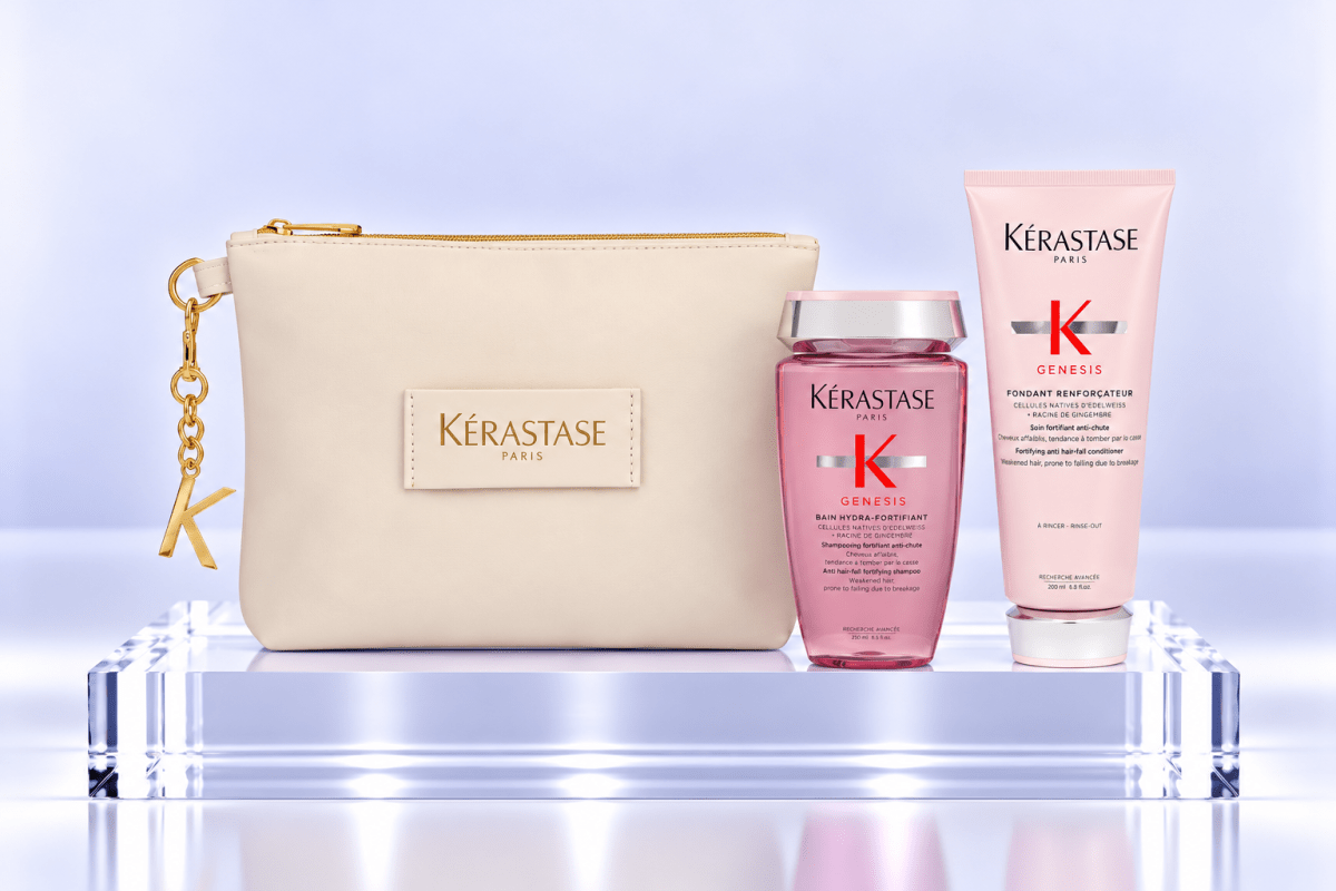 Kerastase Genesis pack anticaída shampoo 250 ml + acondicionador 200 ml + bolso1