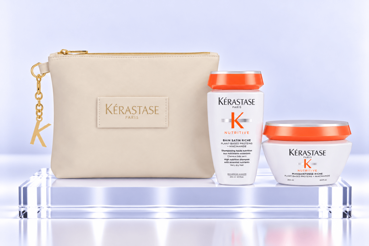 Kerastase Nutritive Pack Cabello Muy Seco Shampoo 250 ml + Mascarilla 200 ml + Bolso1