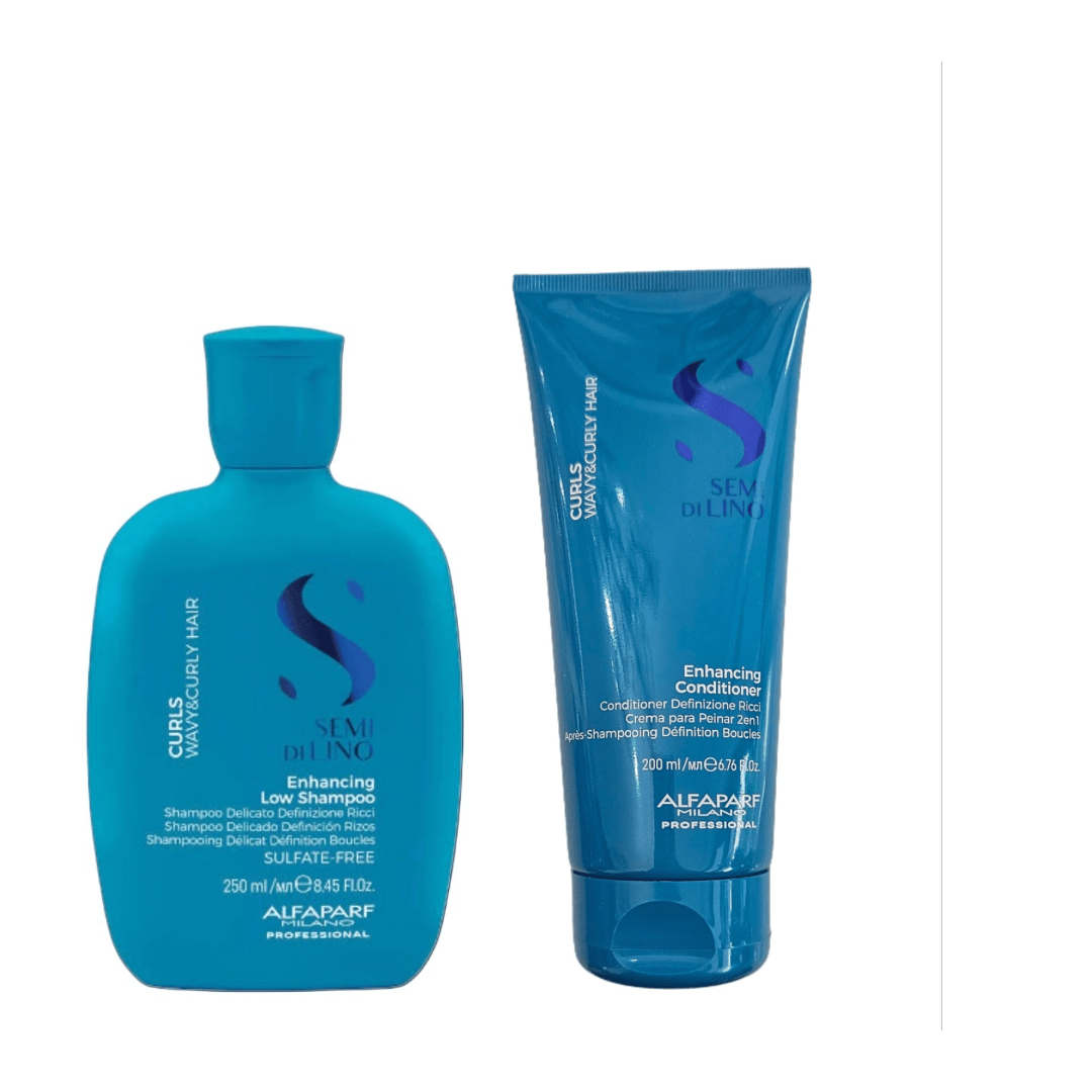 Alfaparf Milano Semi Di Lino Curls Pack Shampoo 250 ml + Acondicionador 200 ml Cabello Rizado1