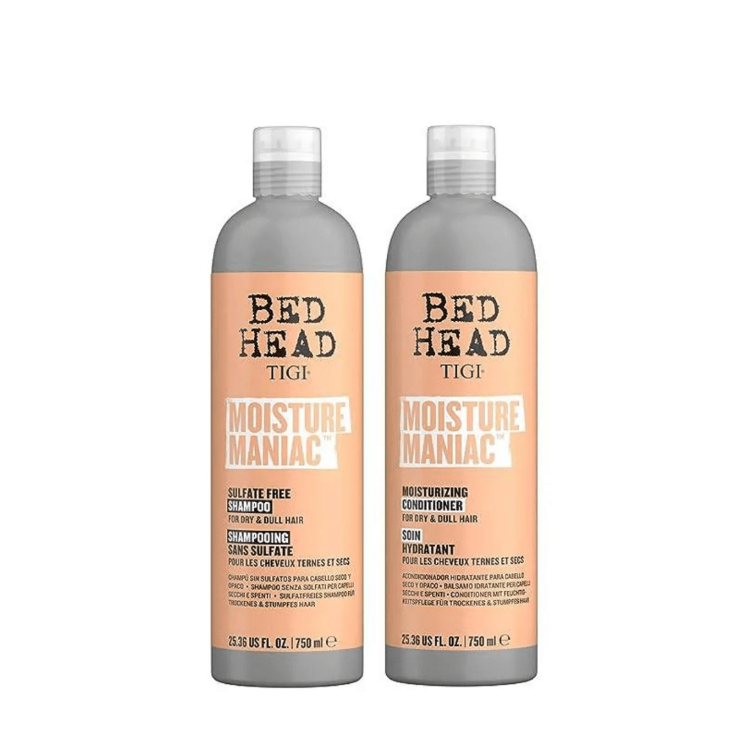 TIGI Bed Head Dúo Moisture Maniac Shampoo 750 ml + Acondicionador 750 ml1