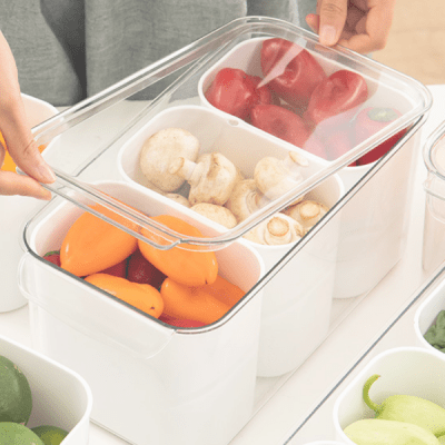 CLEAR ACRILICO | CON 3 DIVISIONES | PARA REFRIGERADORA2