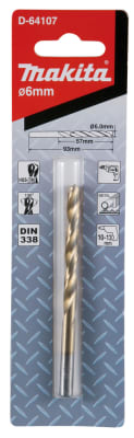 Broca de Metal 6mm HSS-TIN D-64107 MAKITA