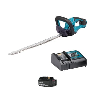 Cortaseto Inalambrico 500mm MAKITA + Bateria 18v 3.0Ah (BL1830B) + Cargador Rapido (DC18RC)