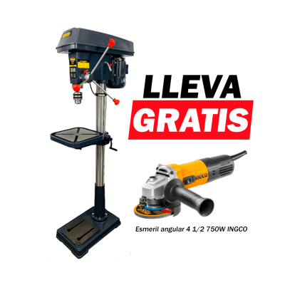 Taladro Columna 25mm 900w ZJ-5125 MOSAY + Esmeril Angular 4 1/2