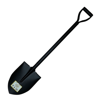 Pala Punta Huevo Mango Metal Negra OKB