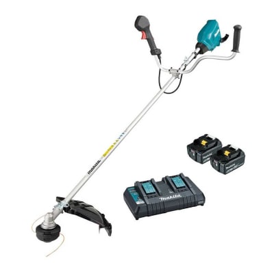 Desbrozadora Inalambrica 1kw + 2 Baterias 18v 5Ah (BL1850B X2) + Cargador Rapido Doble (DC18RD)