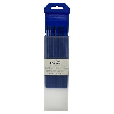 Electrodo Tungsteno 1.6mm 150mm para TIG Punto Verde 10 Unidades ALPHA