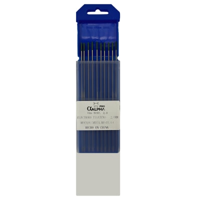 Electrodo Tungsteno 2.0mm 150mm para TIG Punto Verde 10 Unidades ALPHA
